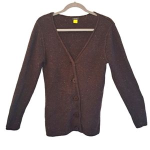 Cabela's Button Front V Neck Brown Cardigan Sweater Size Small